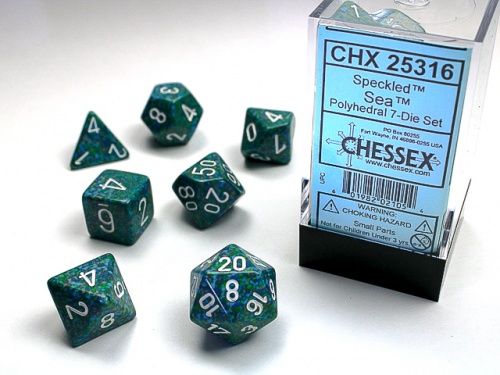 Speckled Polyhedral Sea™ Dice Set