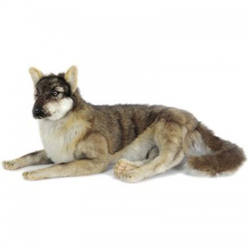 Wolf Laying Plush Soft Toy