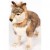Grey Wolf Cub Standing 44cmL Plush Soft Toy