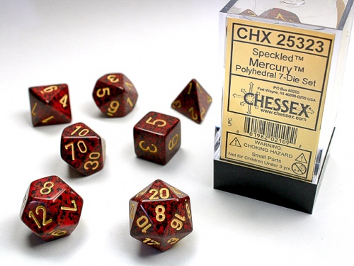 Speckled Polyhedral Mercury™ Dice Set