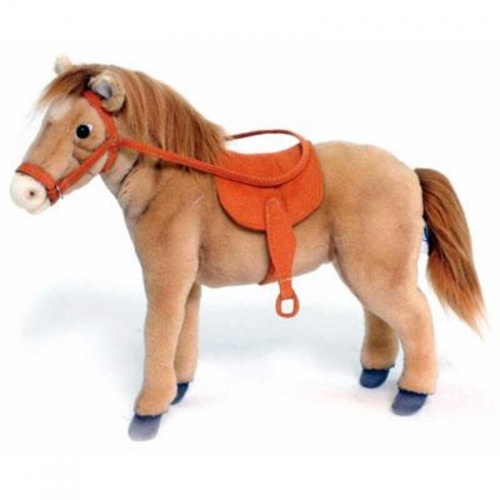 Horse Beige w/Saddle Plush Soft Toy