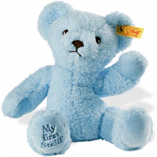 Steiff 'my First (blue) Plush Teddy Bear Gift Boxed