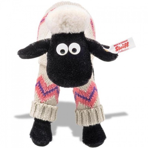 Steiff Shaun The Sheep - In Smart Knitted Outfit Wool Teddy Bear Gift Boxed