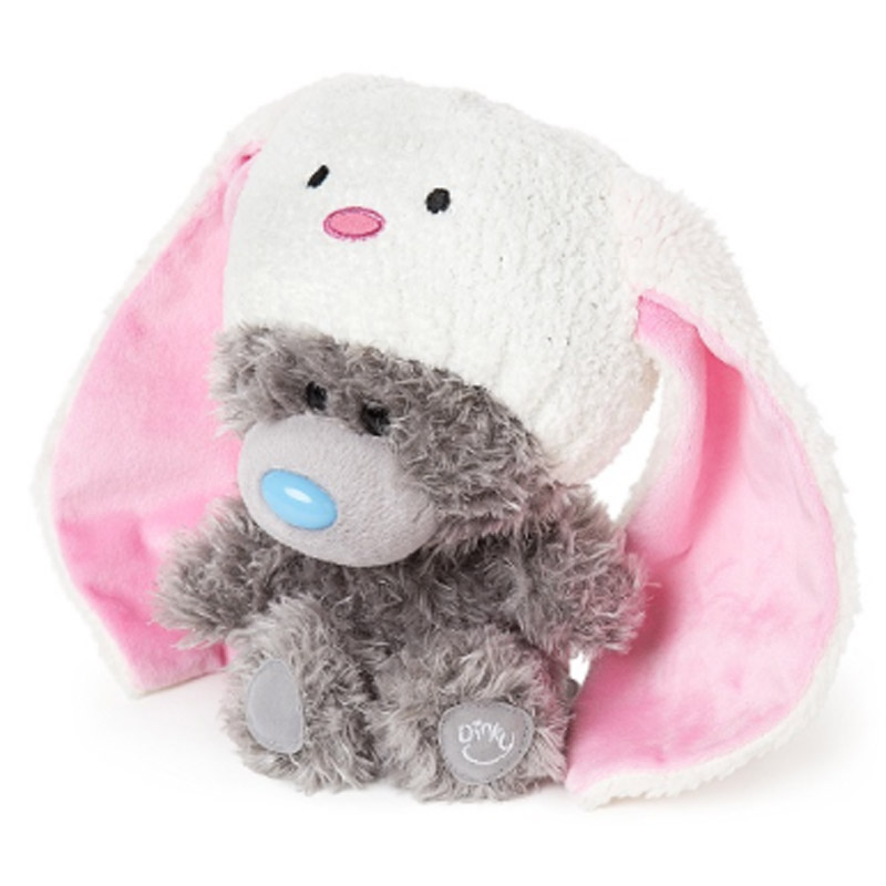 Me to You My Dinky Bear wearing rabbit hat sits 23cm 