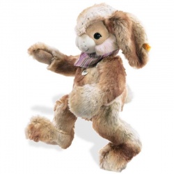 Steiff Hoppi Dangling Rabbit Fur Teddy Bear Gift Boxed