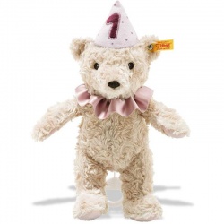 Steiff First Birthday Girl With Musical Box Plush Teddy Bear Gift Boxed