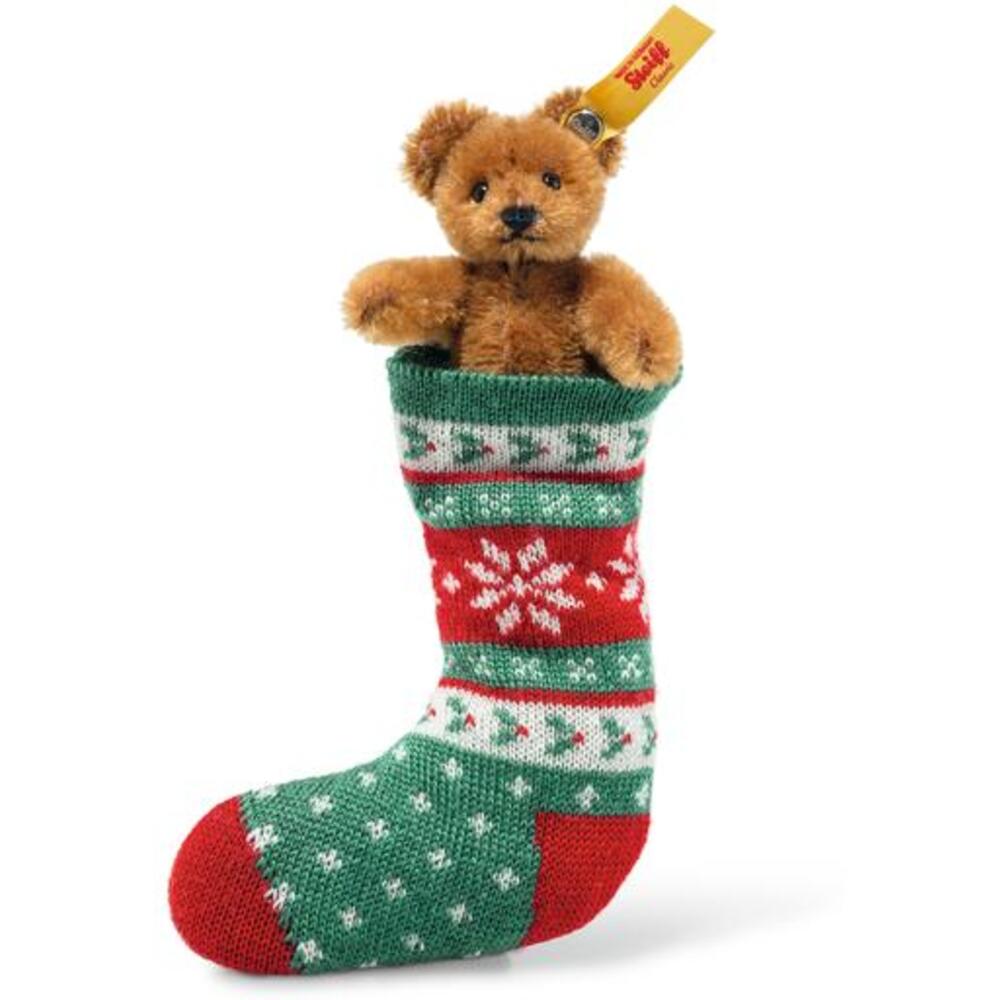 Steiff Mini Teddy Bear In Sock Gift Boxed